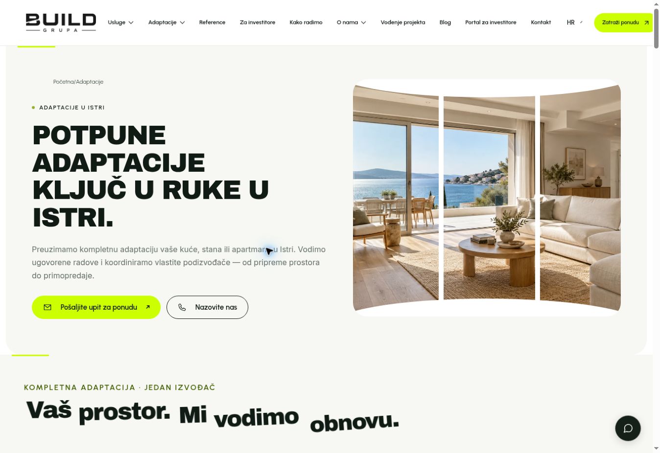 Stvarni prikaz podstranice: Potpune adaptacije