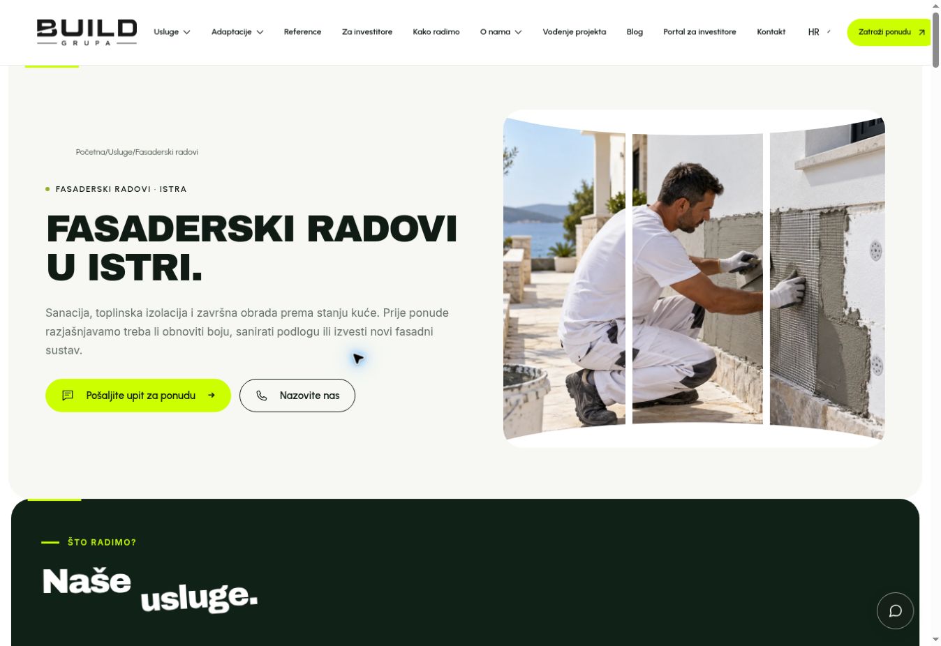 Stvarni prikaz podstranice: Fasaderski radovi